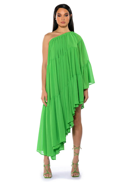 HARLOW ONE SHOULDER ASYMMETRICAL MAXI DRESS AKIRA HARLOW ONE SHOULDER ASYMMETRICAL MAXI DRESS AKIRA