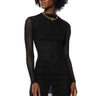 Front View Harper Long Sleeve Mesh Mini Dress