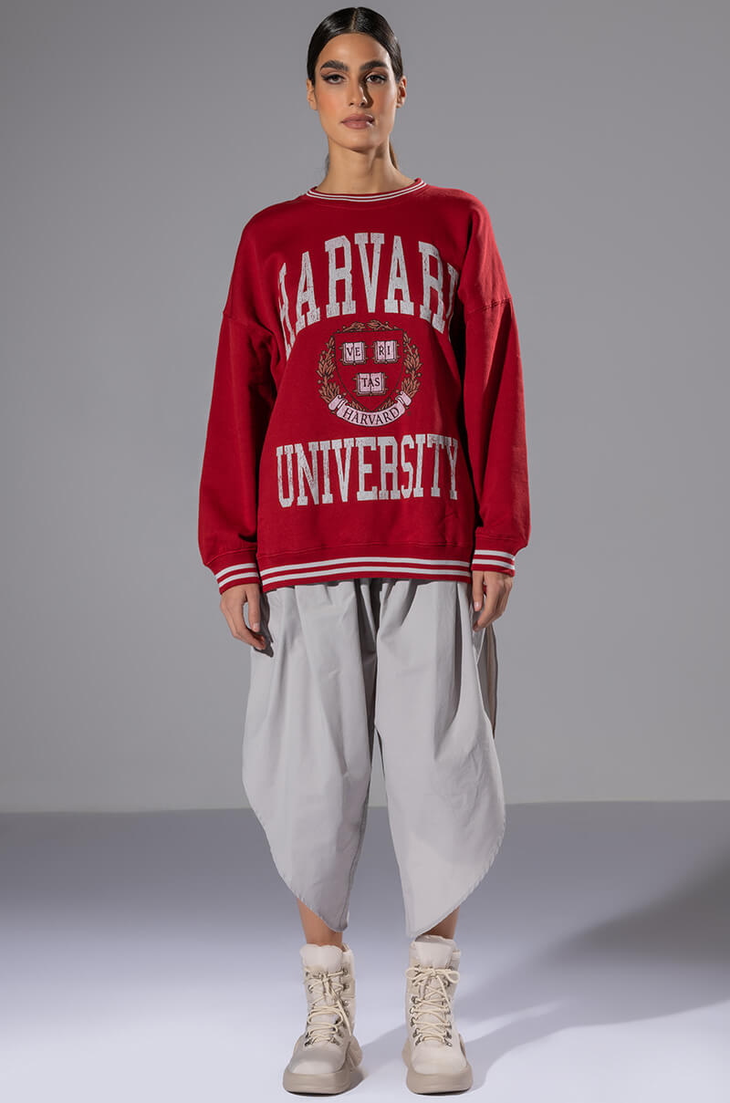 Side View Harvard Oversized Sweatshirt