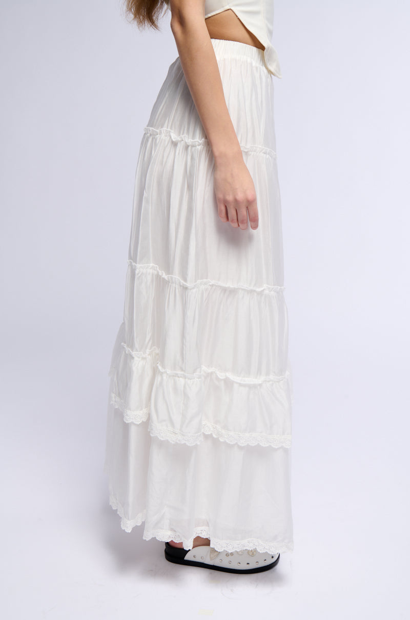 Back View Haven Flowy Maxi Skirt