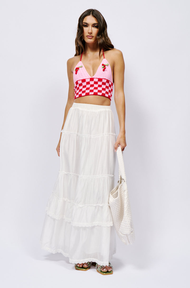 Detail View Haven Flowy Maxi Skirt