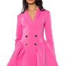 Front View Hbic Blazer Mini Dress In Pink