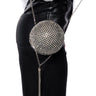 Front View Hear Me Out Rhinestone Sphere Bag