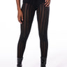 Front View Hear Me Say Mesh Striped Legging