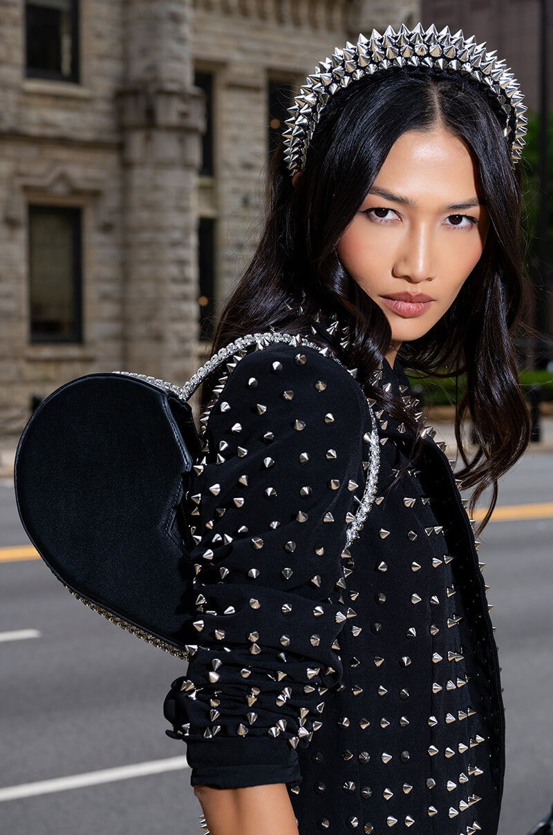 Front View Heart Breaker Large Clutch