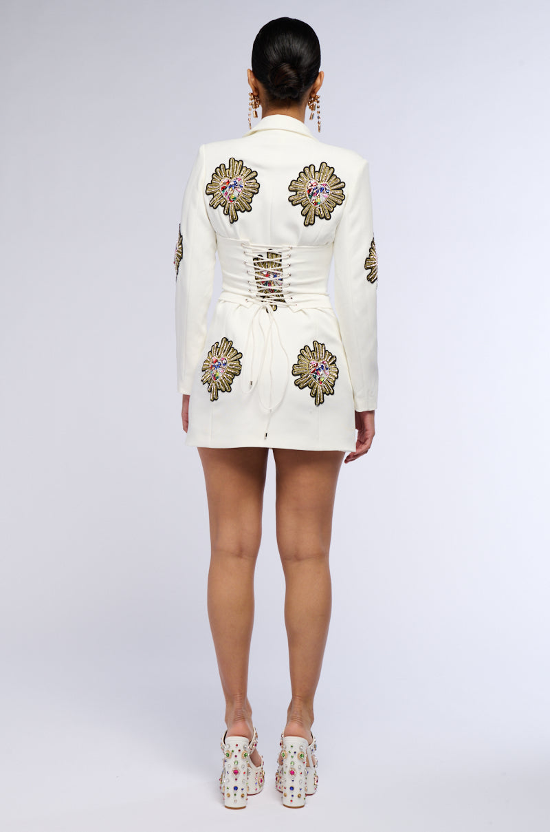 Detail View Heart Eyes For You Blazer Dress