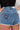 Extra View Heart Eyes Pocket Detail Mid Rise Denim Short