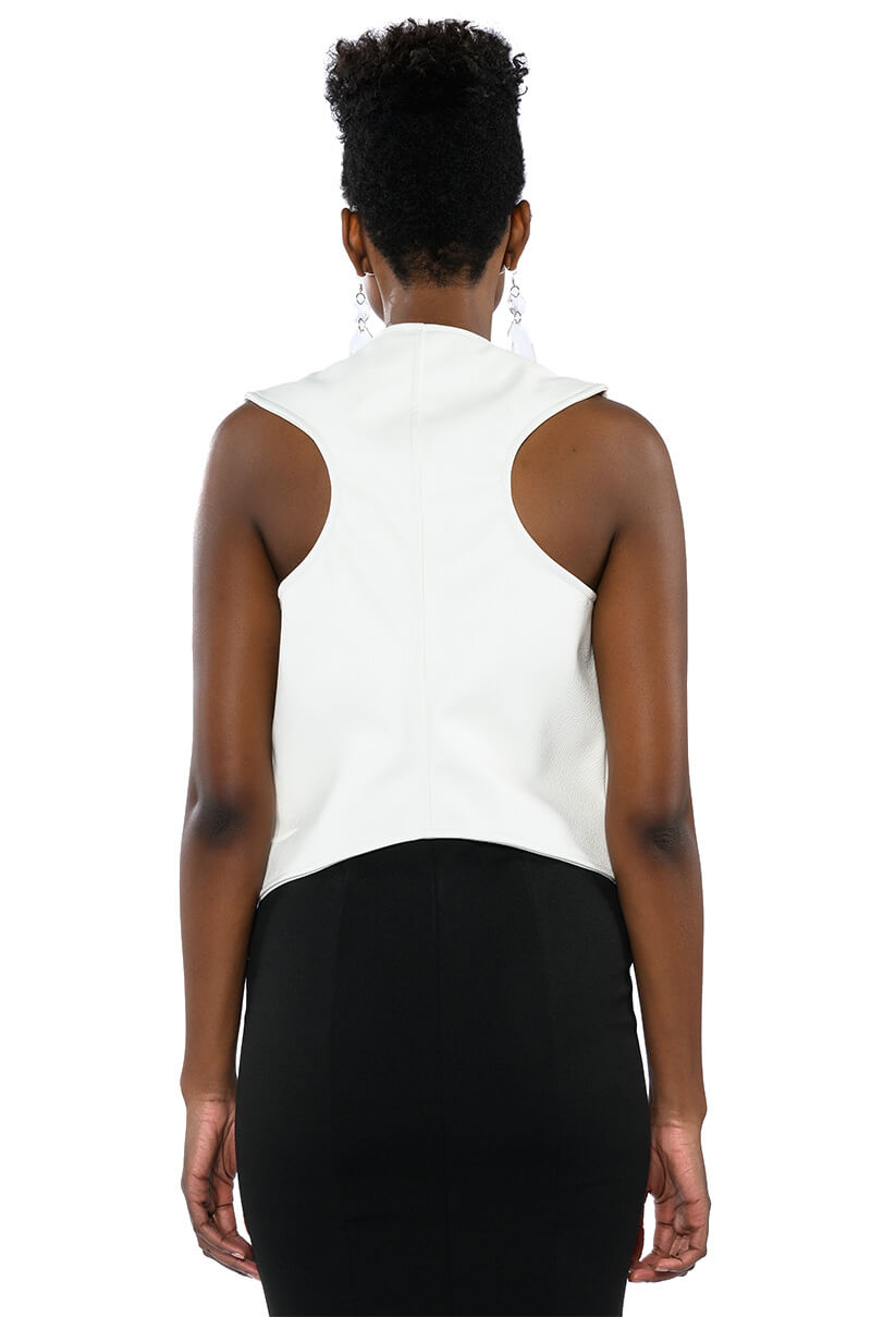 Extra View Heart In The Highlands Western Faux Leather Vest