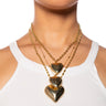 Front View Heart Me Layered Necklace Set