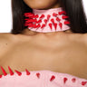 Front View Heartbreaker Spike Choker Necklace