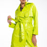 Front View Hearts On Fire Neon Croc Trench Jacket