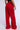 Back View Heated Flare Leg High Rise Woven Trousers