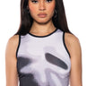 Front View Heatwave Printed Tank Top