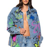 Front View Heavy Hitter Oversized Denim Jacket