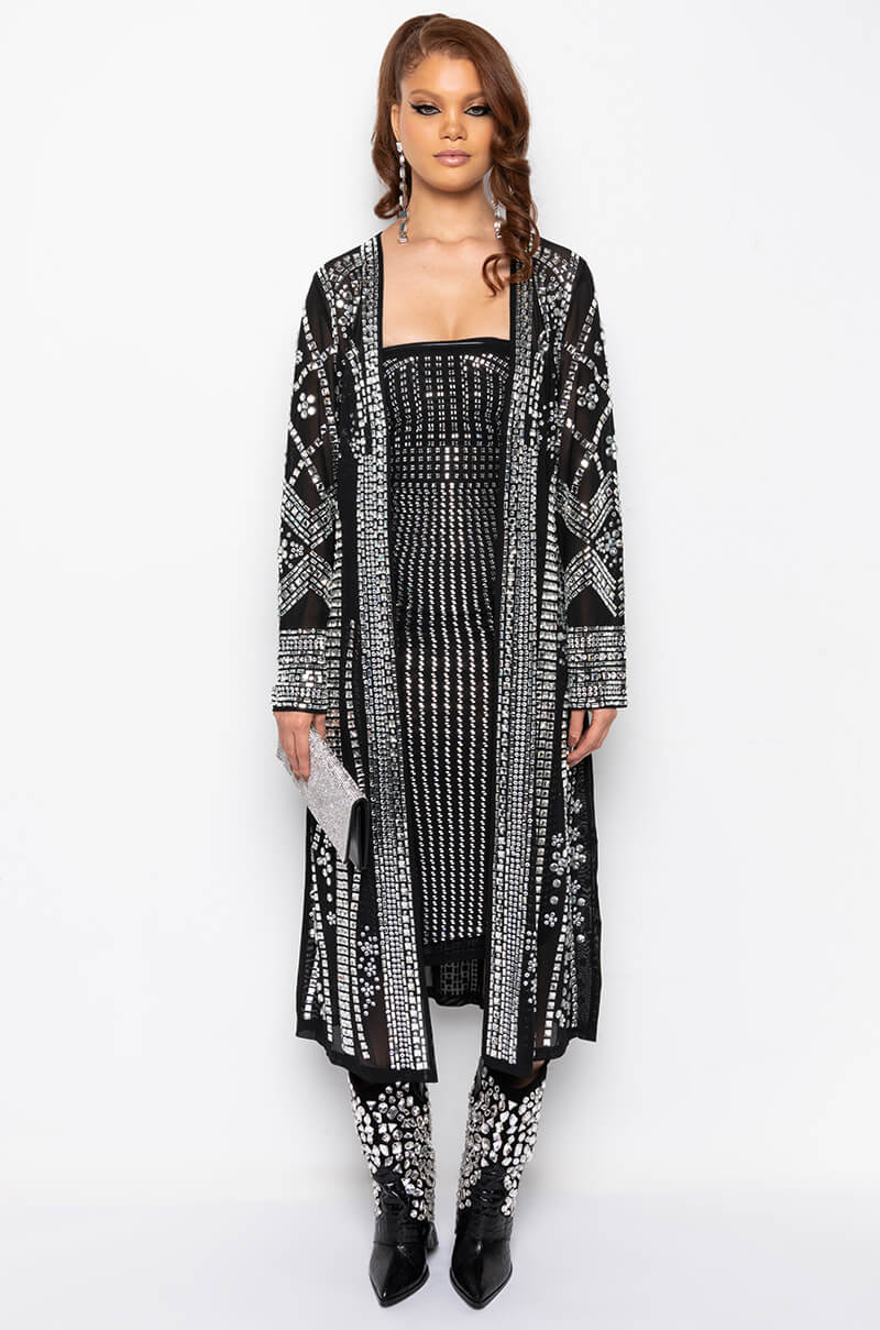 Back View Heavy Hitter Perfectly Gem Duster Trench
