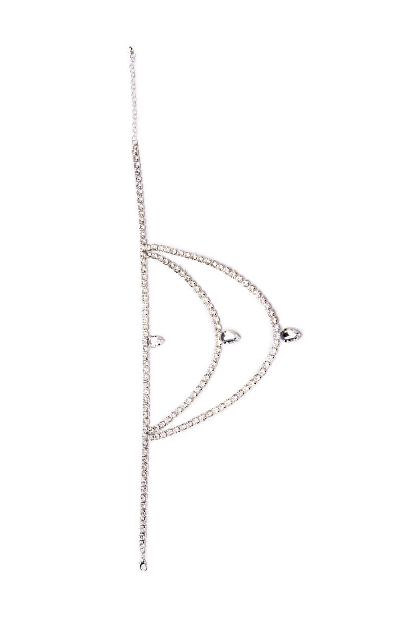 Side View Her Royal Highness Layered Rhinestone Necklace