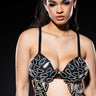 Front View Here For The Drama Reflective Rhinestone Trim Bra