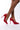 Side View Here To Stay Stiletto Pointed Toe Pump in Red Patent