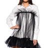 Front View Hes A Tulle Poplin Mini Dress