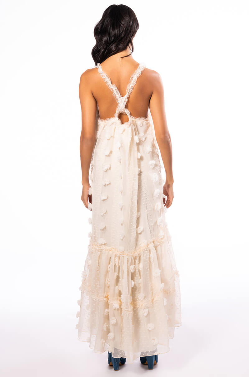 Detail View Hidden Garden Floral Detail Maxi Dress