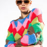 Front View Hideaway Patterned Sweater