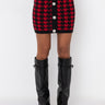 Front View High Maintenance Houndstooth Mini Skirt