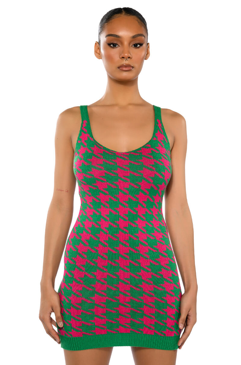 Front View Higher Love Knit Mini Dress