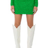 Front View Highlight Of Your Day Textured Mini Skirt