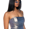 Front View Hillary Metallic Corset Top