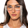 Front View Hmu Clear Embellished Eyewear