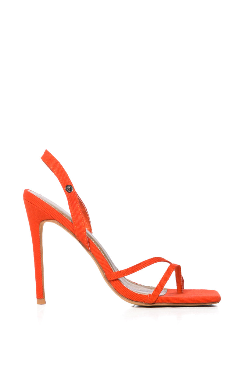 Back View Hoedown 2 In 1 Stiletto Sandal In Orange 2