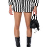 Front View Holiday Pull On Stripe Short