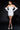 Back View Holly Feather Detail Strapless Bodycon Mini Dress With Gloves