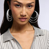 Front View Holy Hoop Earring In White