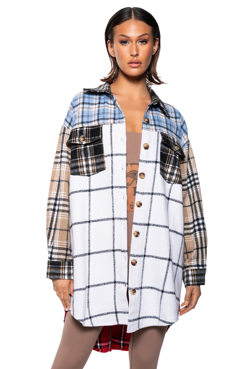 Front View Home Body Patchwork Flannel