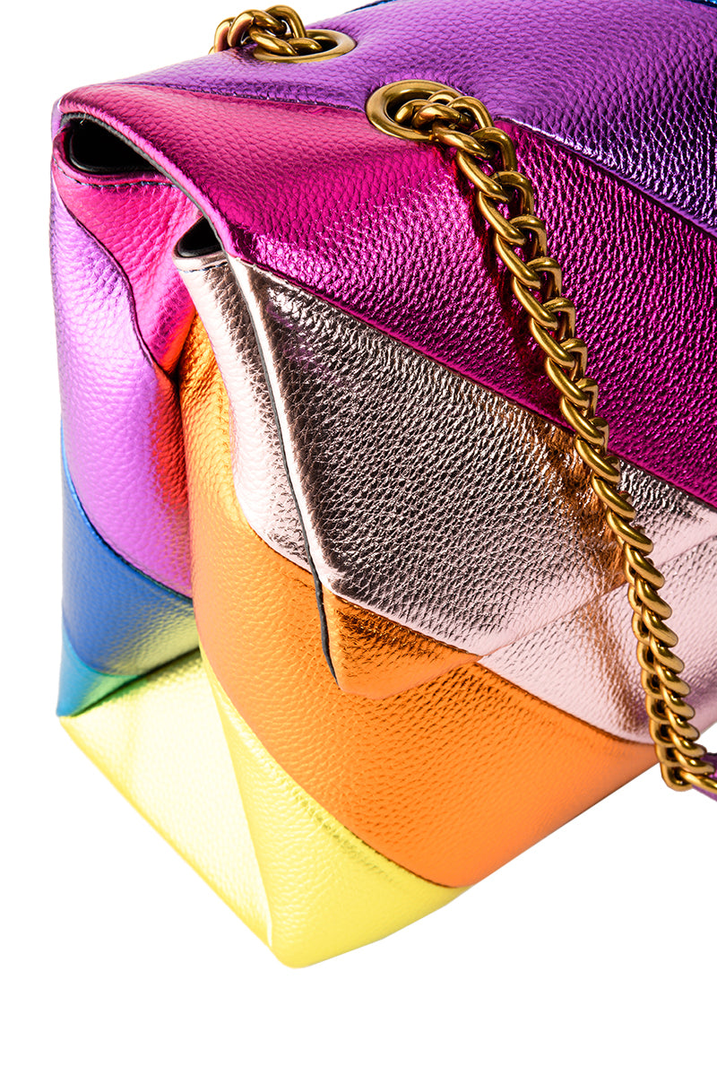 Detail View Hopes And Dreams Rainbow Metallic Oversized Purse