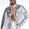 Front View Hot And Dangerous Crop Puffer Jacket