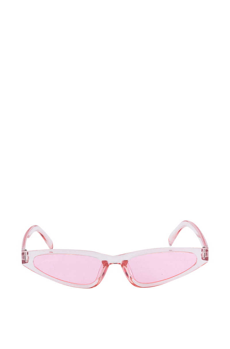 Side View Hot Damn Sunglasses In Pink