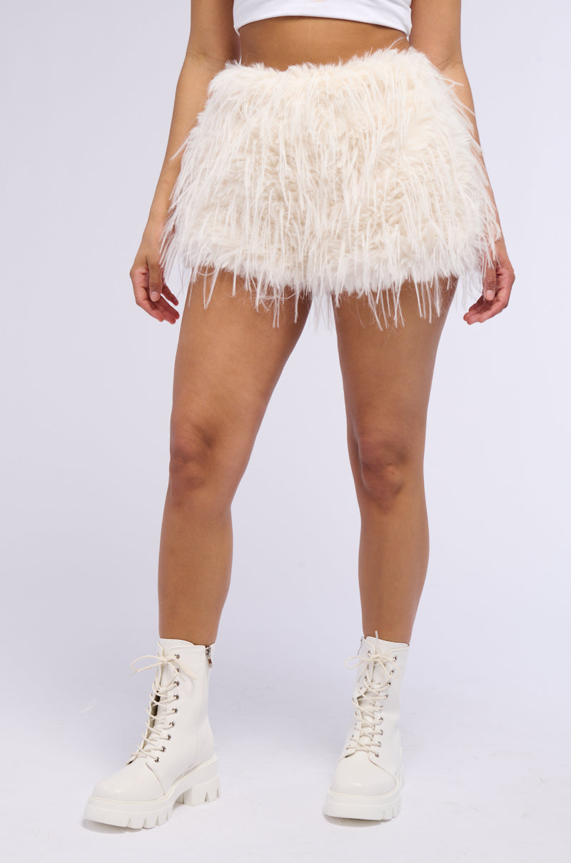 HOT GIRL FURRY MINI SHORT view 0