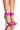 Side View Hot Girl Problems Satin Square Toe Stiletto Sandal In Fuchsia