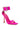 Back View Hot Girl Problems Satin Square Toe Stiletto Sandal In Fuchsia