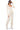 Side View Hot Girl Walk Long Sleeve Catsuit In Cream