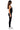 Side View Hot Girl Walk Sleeveless Catsuit In Black