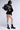 Extra View Hot Shot Sharp Open Shoulder Moto Jacket In Black