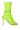 Back View Hot Stuff Stiletto Sock Bootie In Lime