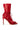 Front View Hot Stuff Stiletto Sock Bootie In Red