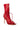 Back View Hot Stuff Stiletto Sock Bootie In Red