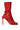 Back View Hot Stuff Stiletto Sock Bootie In Red