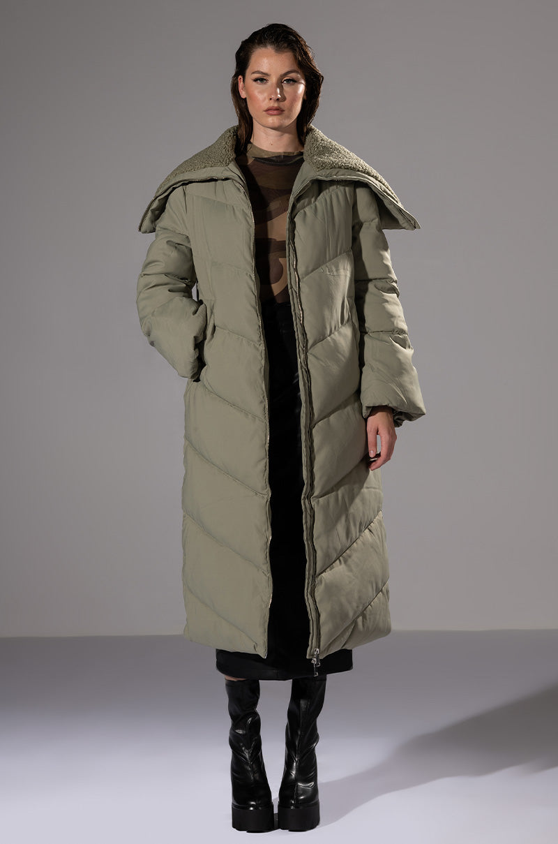 Back View Hot Toddy Sherpa Lined Puffer