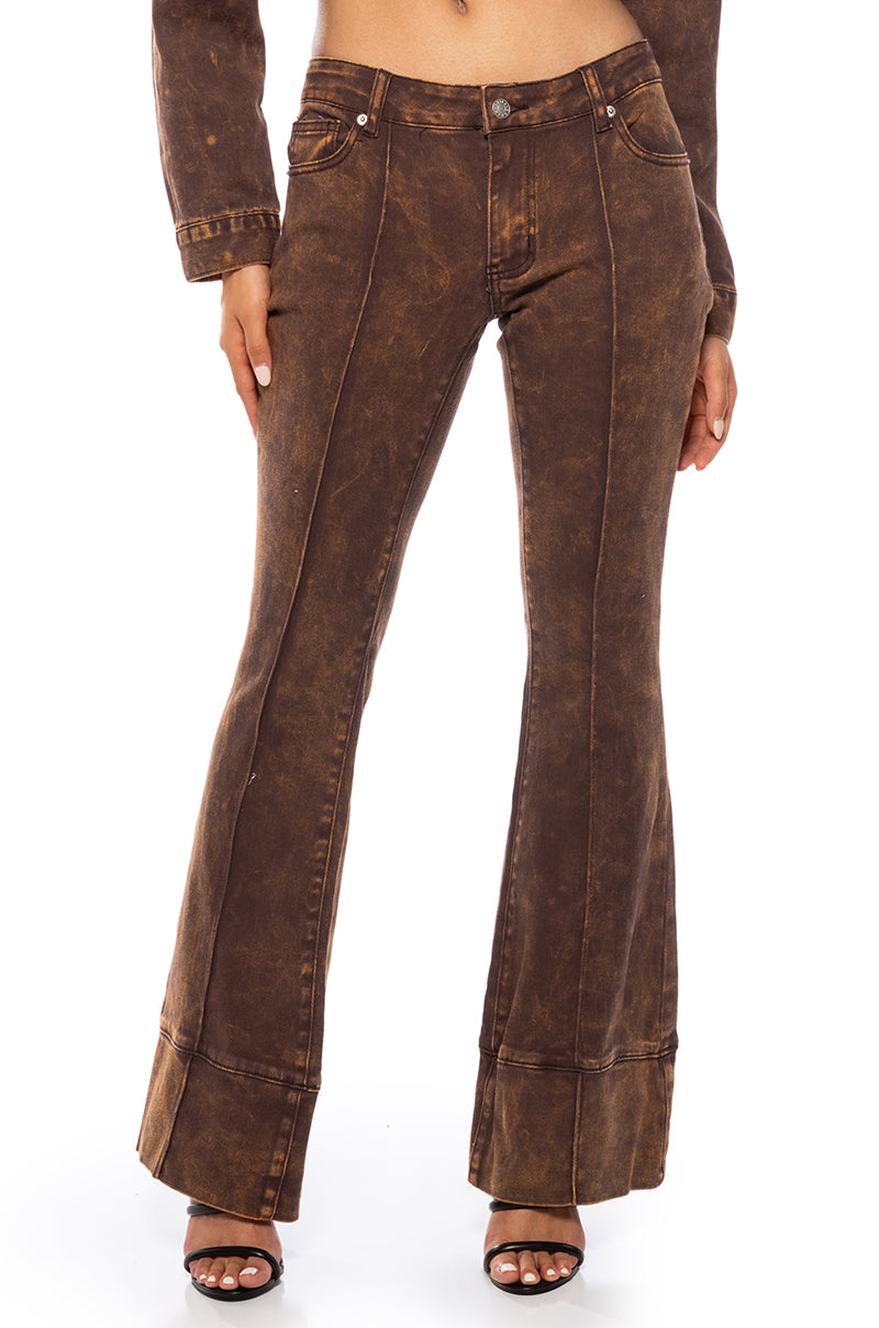 Front View Hotel California Flare Jeans